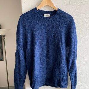 J. Crew Blue Crewneck Sweater Textured Warmth